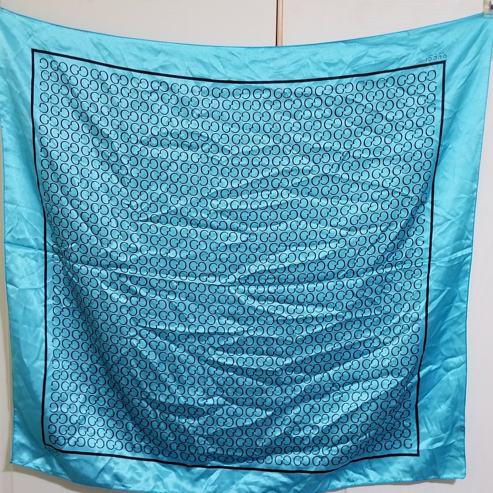 GUCCI logo Scarf / Twill, 100 % silk